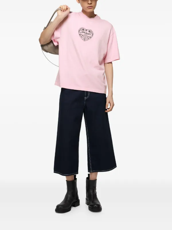 Acne Studios ハート ロゴ Tシャツ | ピンク | FARFETCH JP