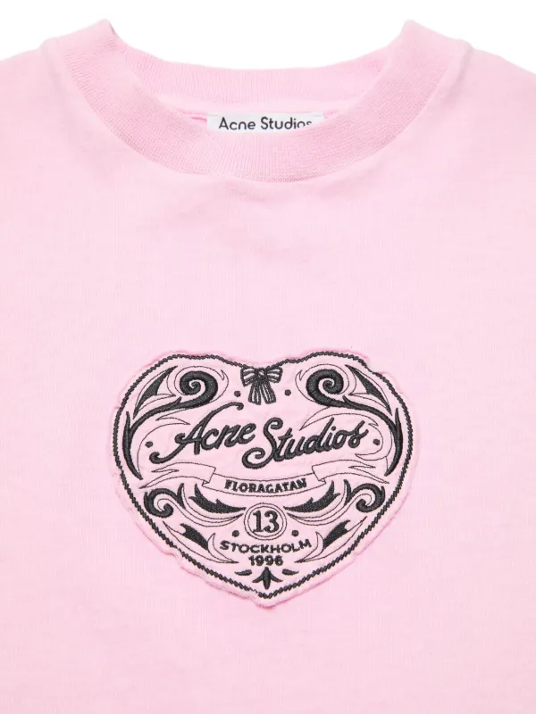 Acne Studios ハート ロゴ Tシャツ | ピンク | FARFETCH JP Acne Studios ハート ロゴ Tシャツ | ピンク | FARFETCH JP
