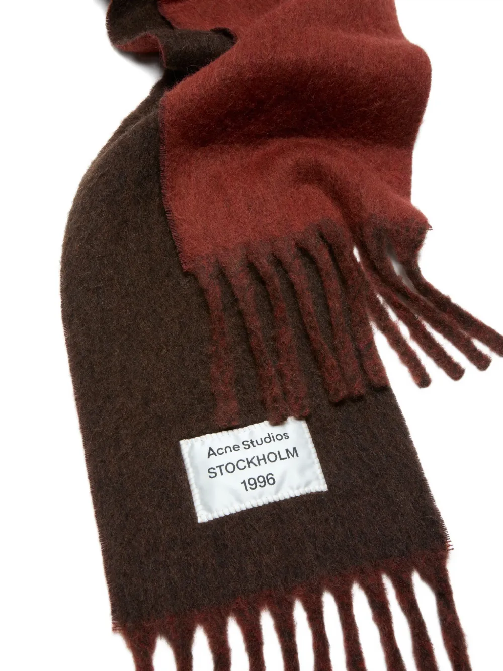 Acne Studios Tweekleurige sjaal Bruin