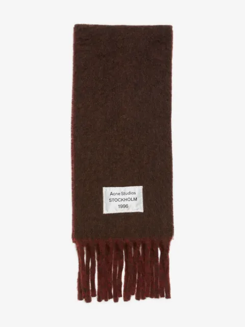 Acne Studios two-tone fringed scarf