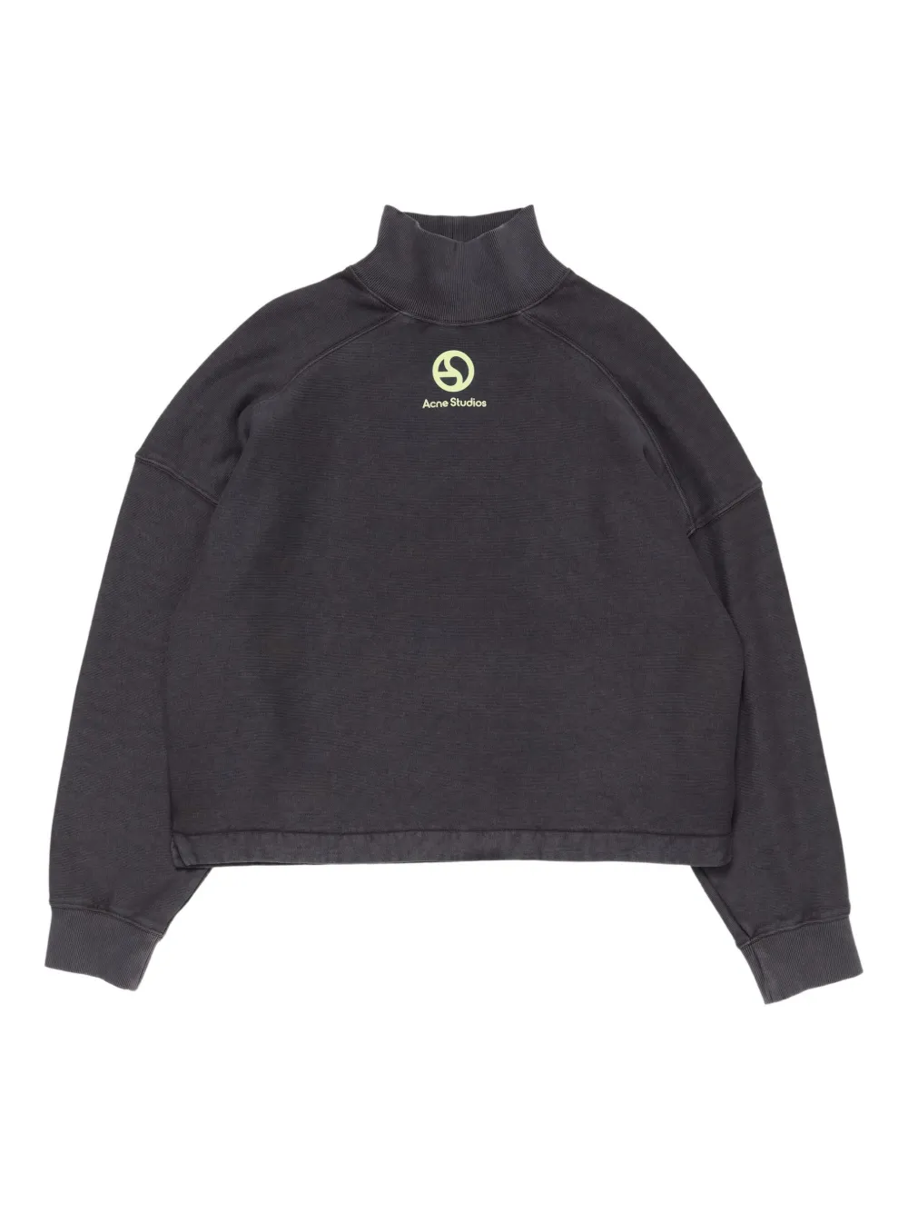 Acne Studios logo-print high-neck sweater Grijs