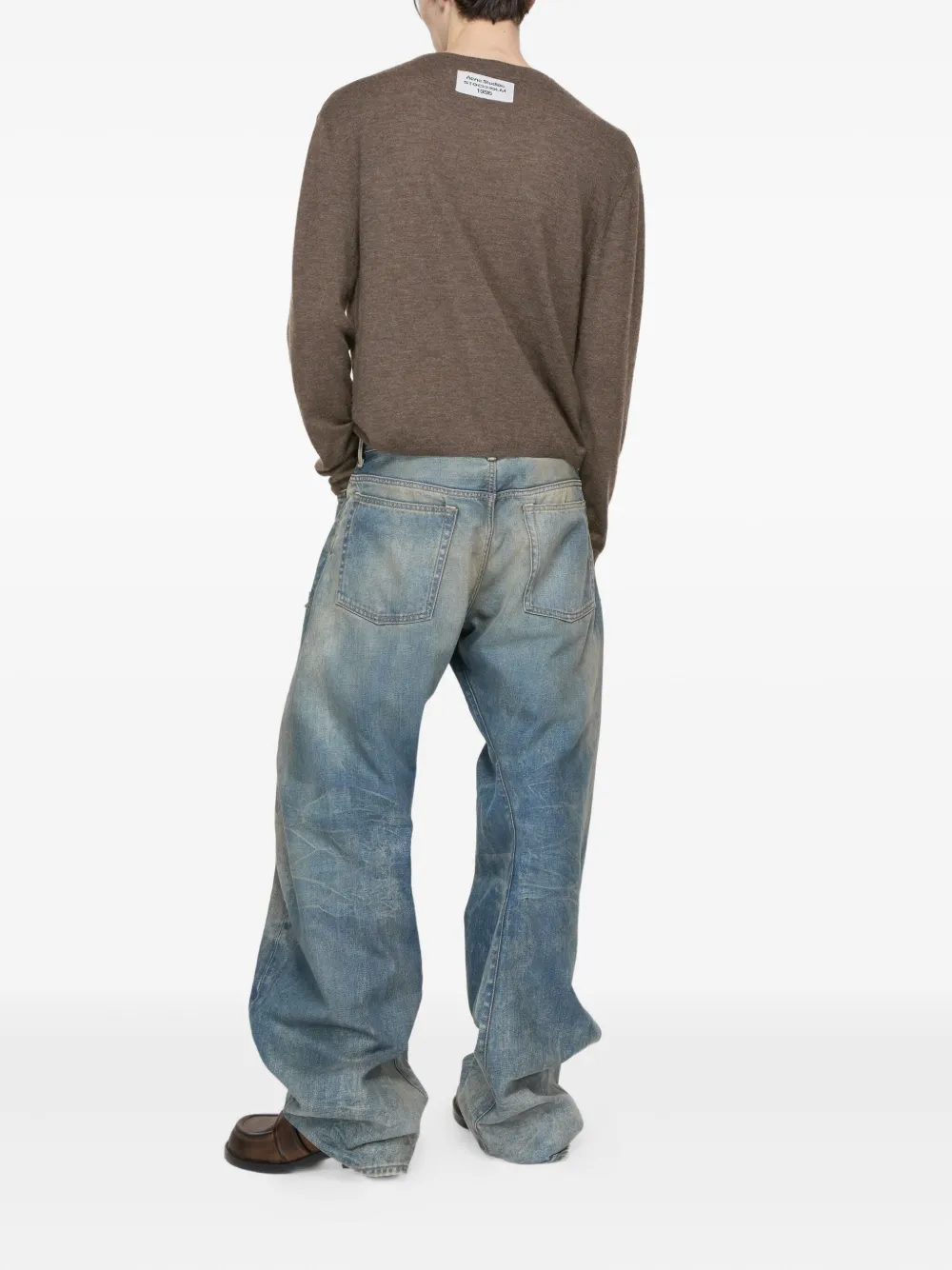 Acne Studios Trui met borstzak en lange mouwen Bruin