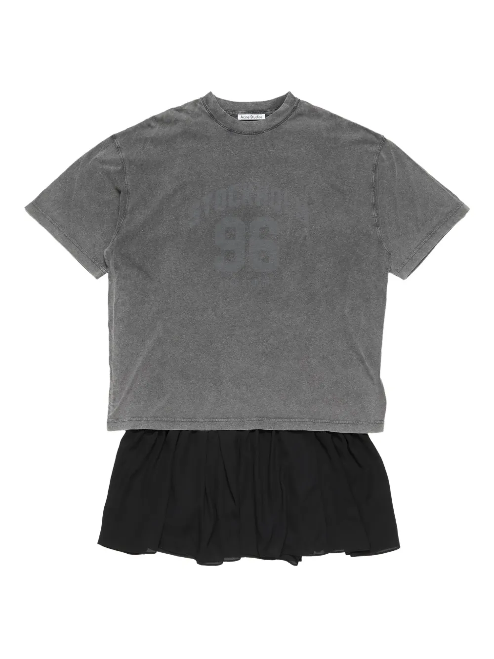 Acne Studios graphic-print T-shirt dress Grijs