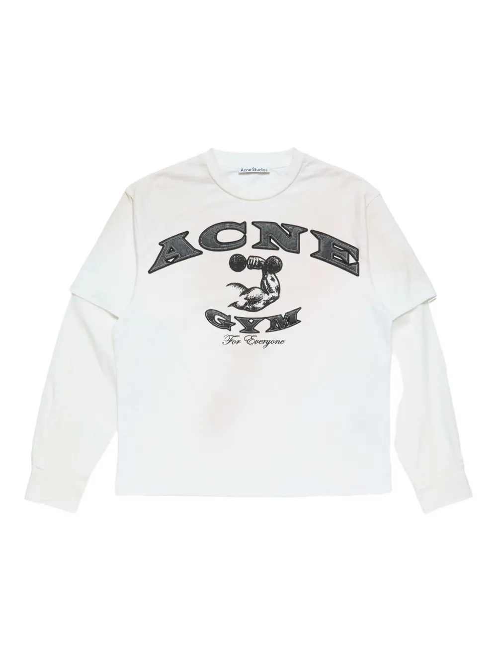 Acne Studios layered long-sleeve T-shirt Beige