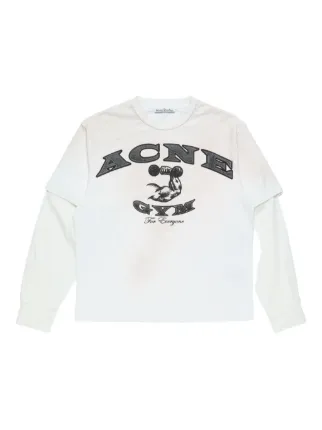 Acne Studios Layered long-sleeve T-shirt | White | FARFETCH