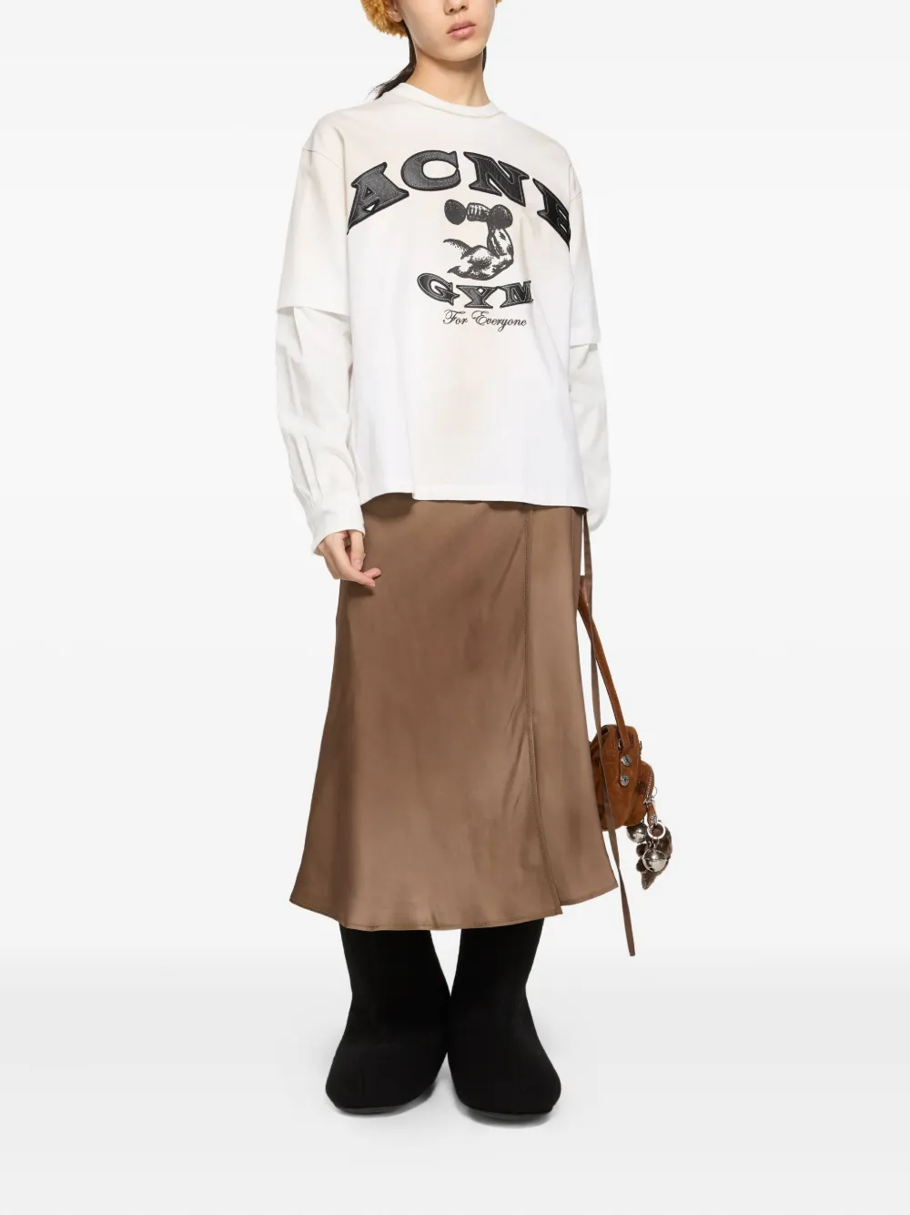 Acne Studios layered long-sleeve T-shirt Beige