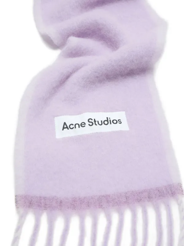 Acne Studios mohair-blend Scarf | Purple | FARFETCH