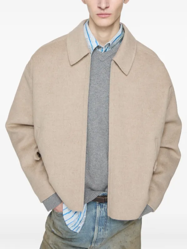Acne Studios ジップアップ ジャケット | ニュートラル | FARFETCH JP