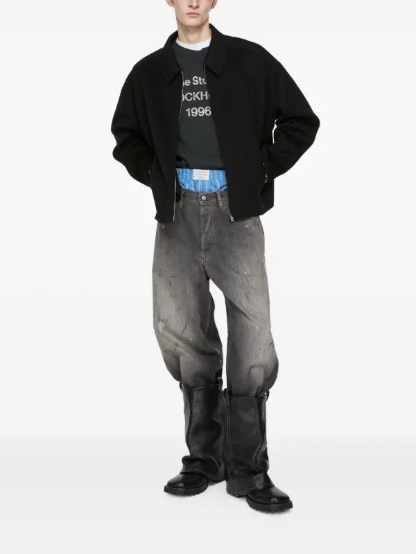 Acne Studios ジップアップ ジャケット | ブラック | FARFETCH JP