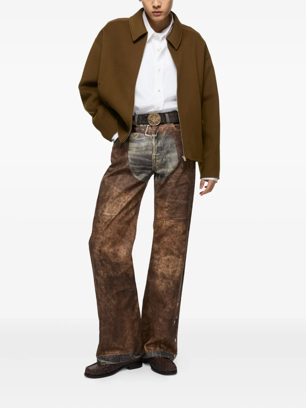 Acne Studios zip-front jacket Groen