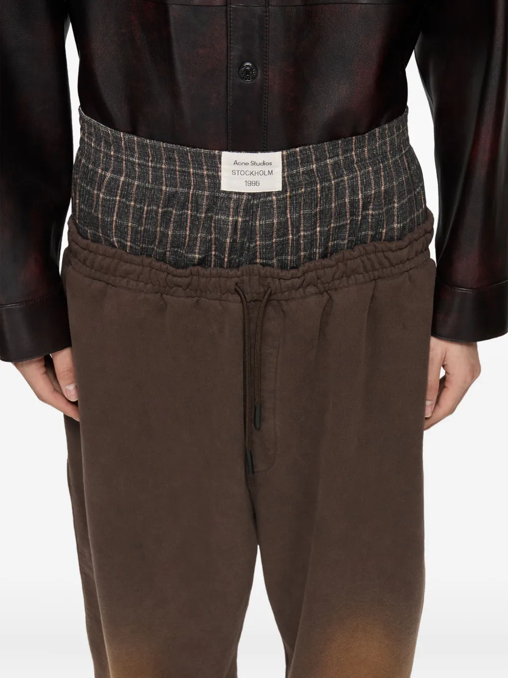 Acne Studios Drawstring Track Trousers In Brown