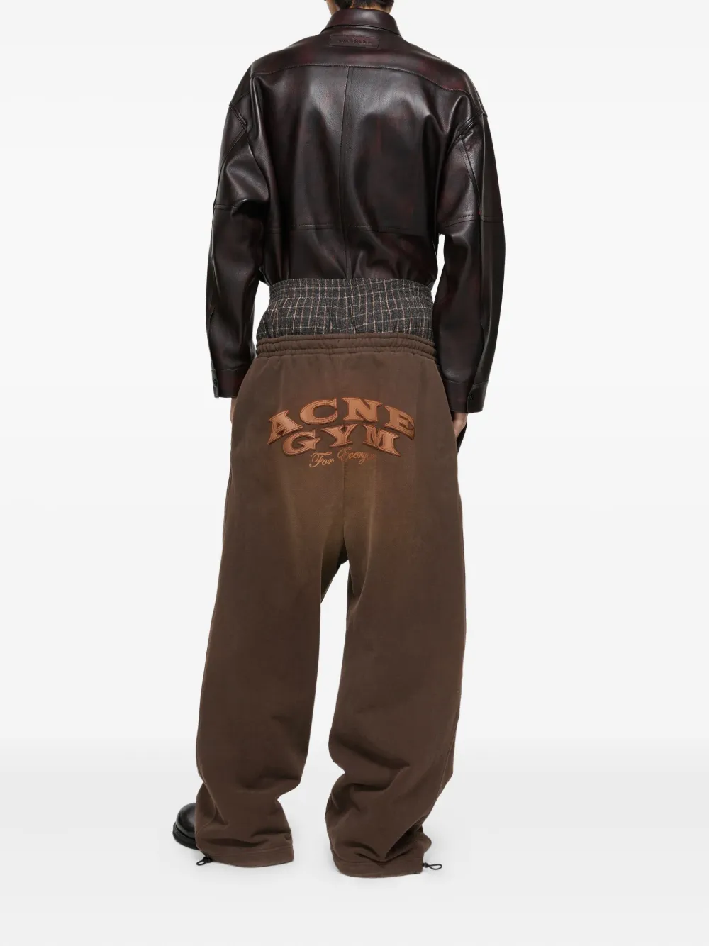 Acne Studios Drawstring Track Trousers In Brown