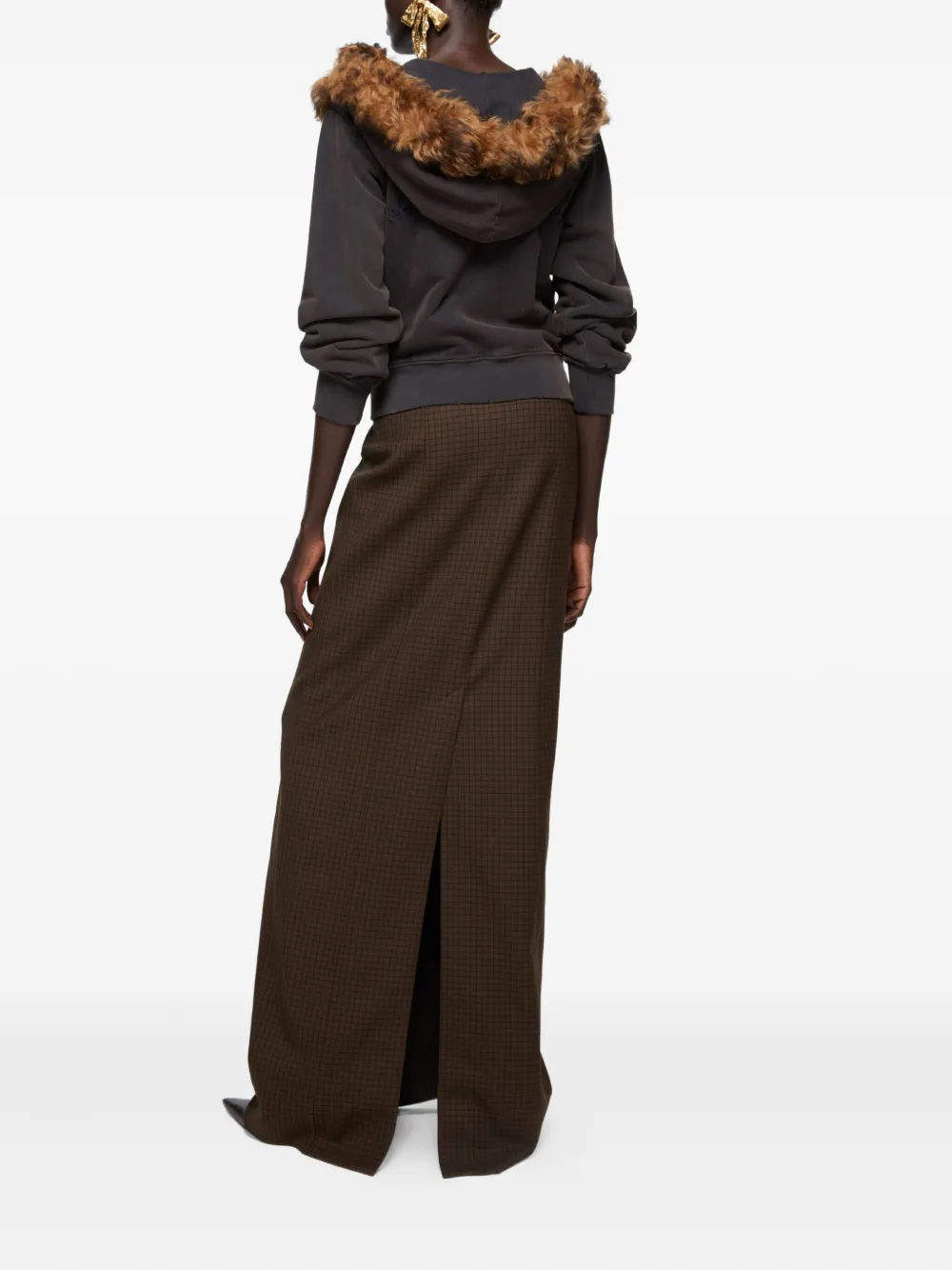 Acne Studios Hooded Zipper Hoodie In Black