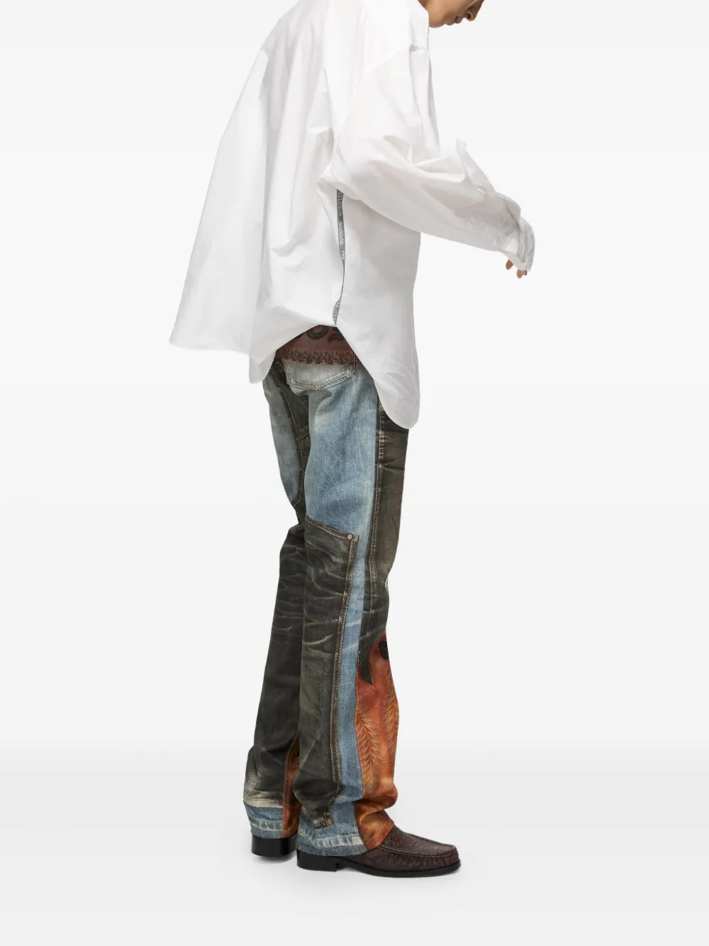 Acne Studios Overhemd met logodetail Wit