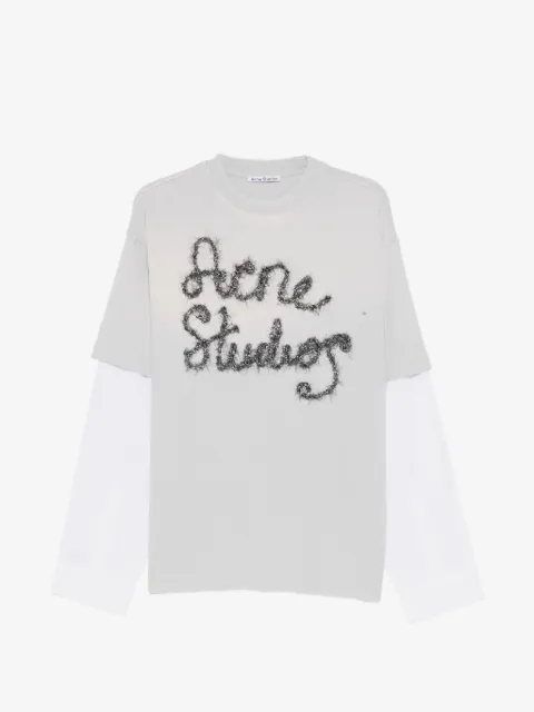 Acne Studios layered logo T-shirt