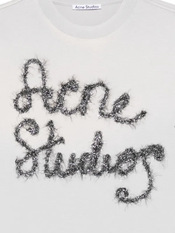 Acne Studios Layered Logo T-shirt | Grey | FARFETCH