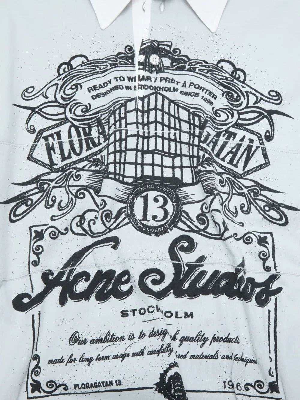 Acne Studios グラフィック ポロシャツ | グレー | FARFETCH JP