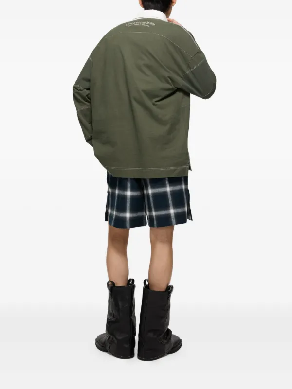 Acne studios ポロシャツ Acne Studios アクネ ポロシャツ ロゴ スマイルパッチ 黒 - メルカリ