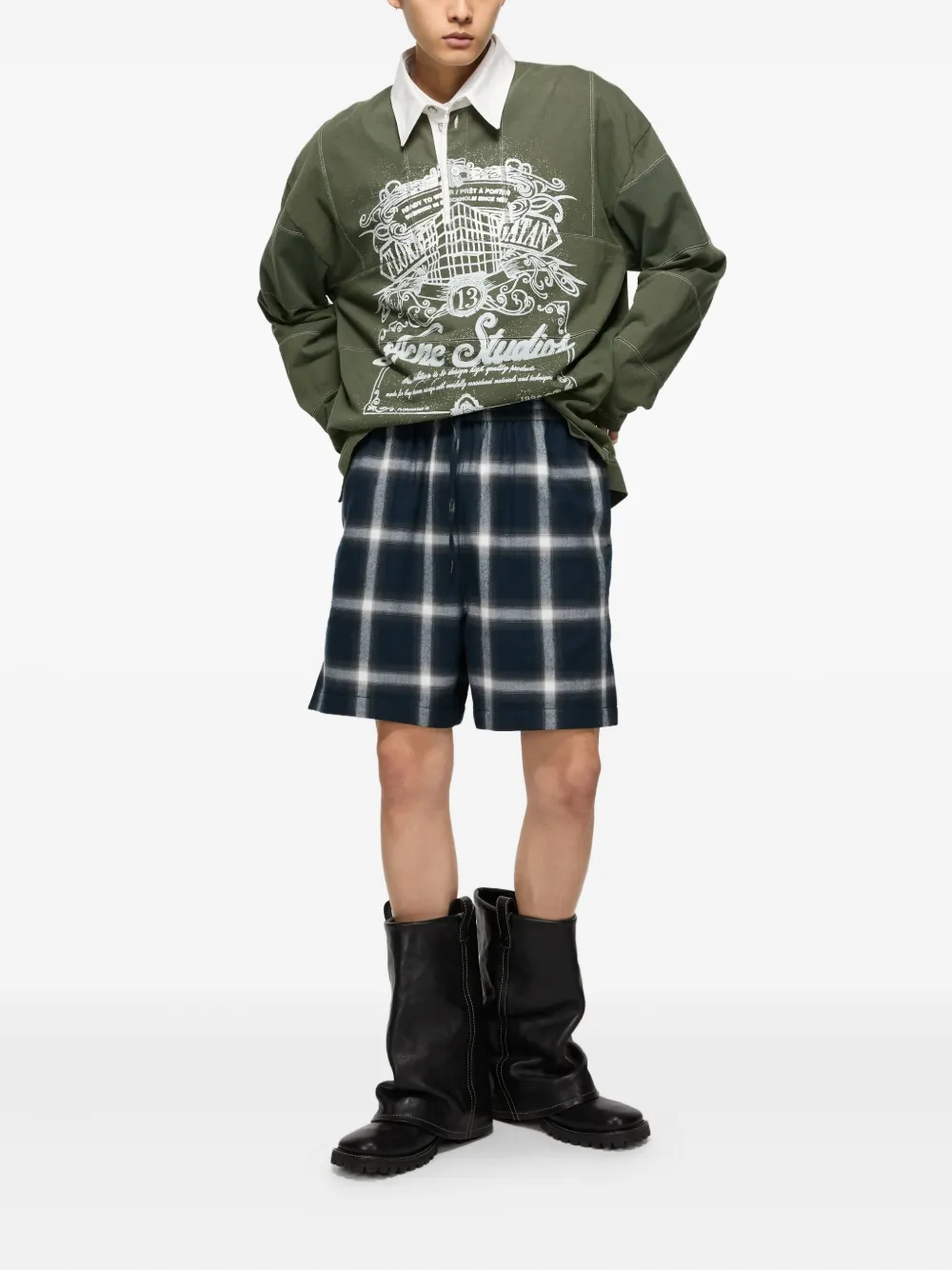 Acne Studios Shirt met grafische print Groen