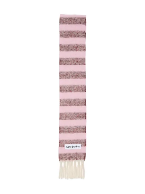 Acne Studios stripe-pattern fringed scarf