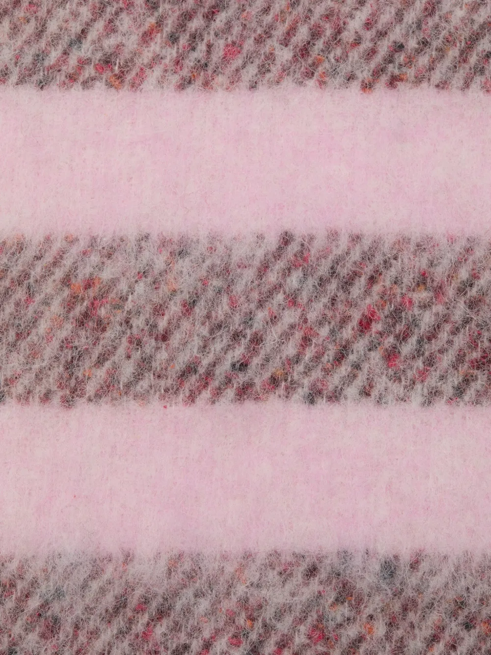 Acne Studios Stripe-pattern Fringed Scarf In Pink