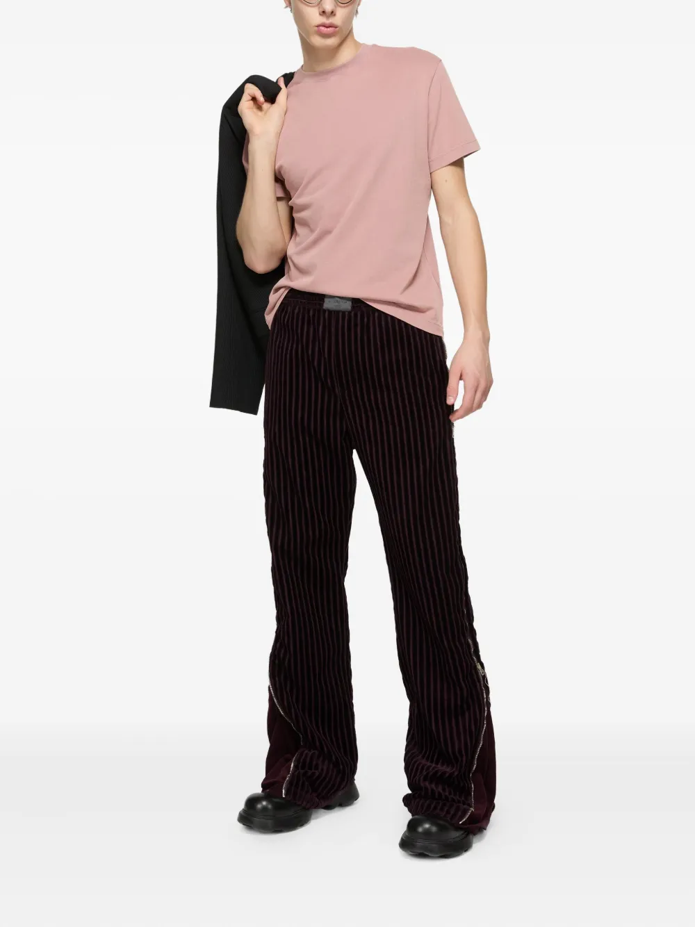 Acne Studios T-shirt met logopatch Roze