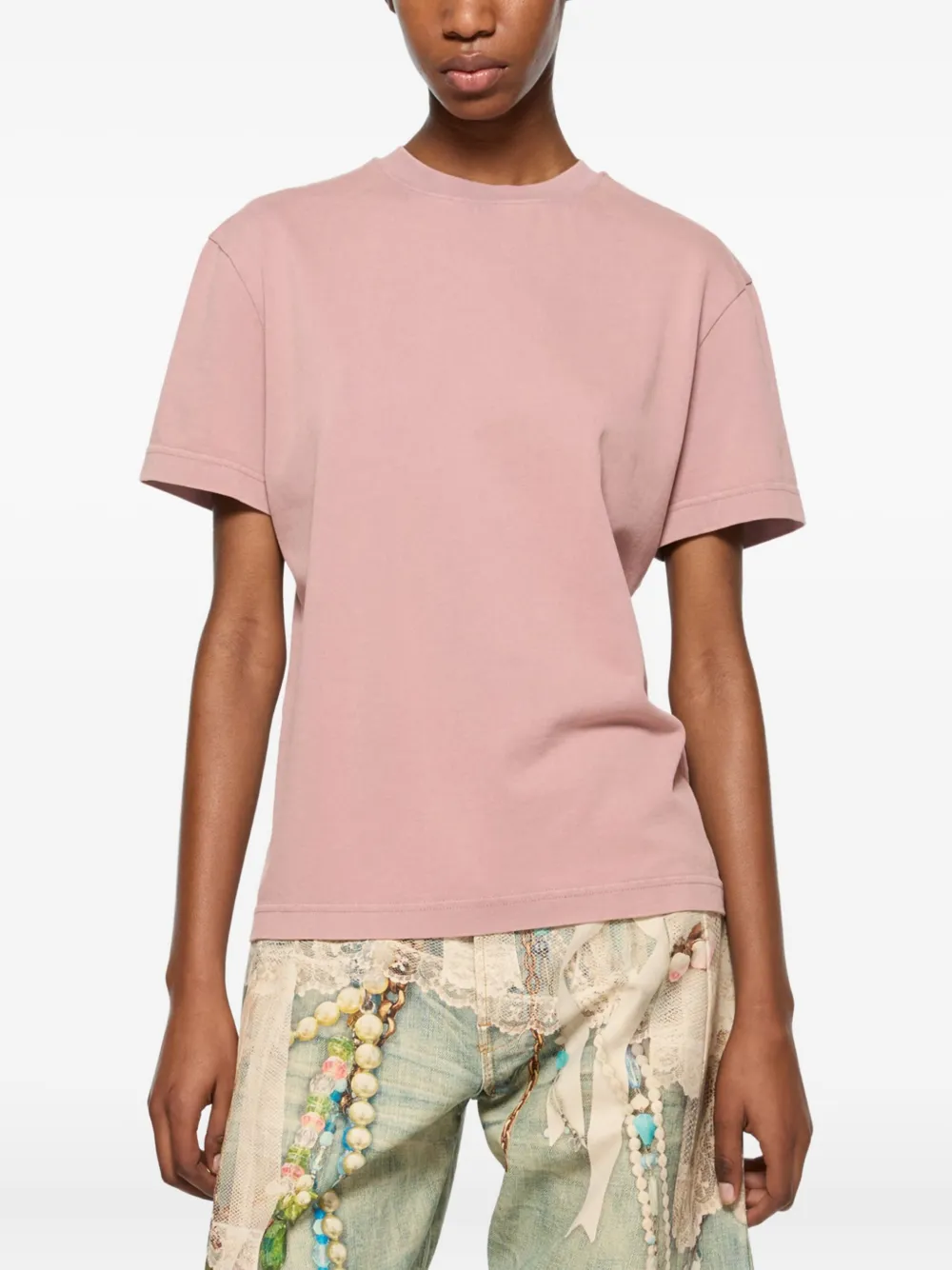 Acne Studios T-shirt met logopatch Roze