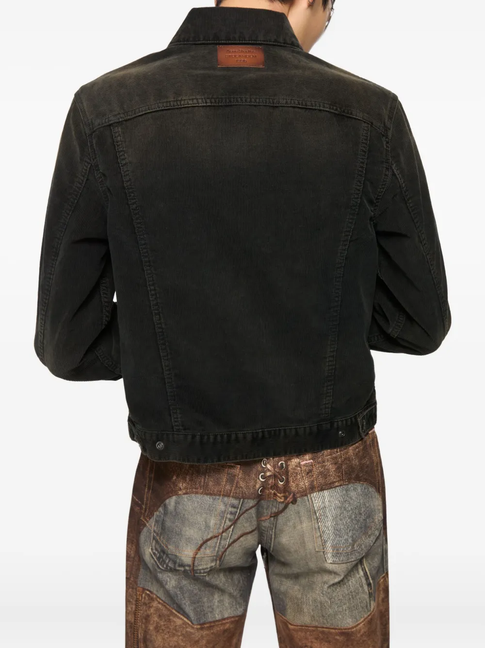 Acne Studios Button Denim Jacket In Blue