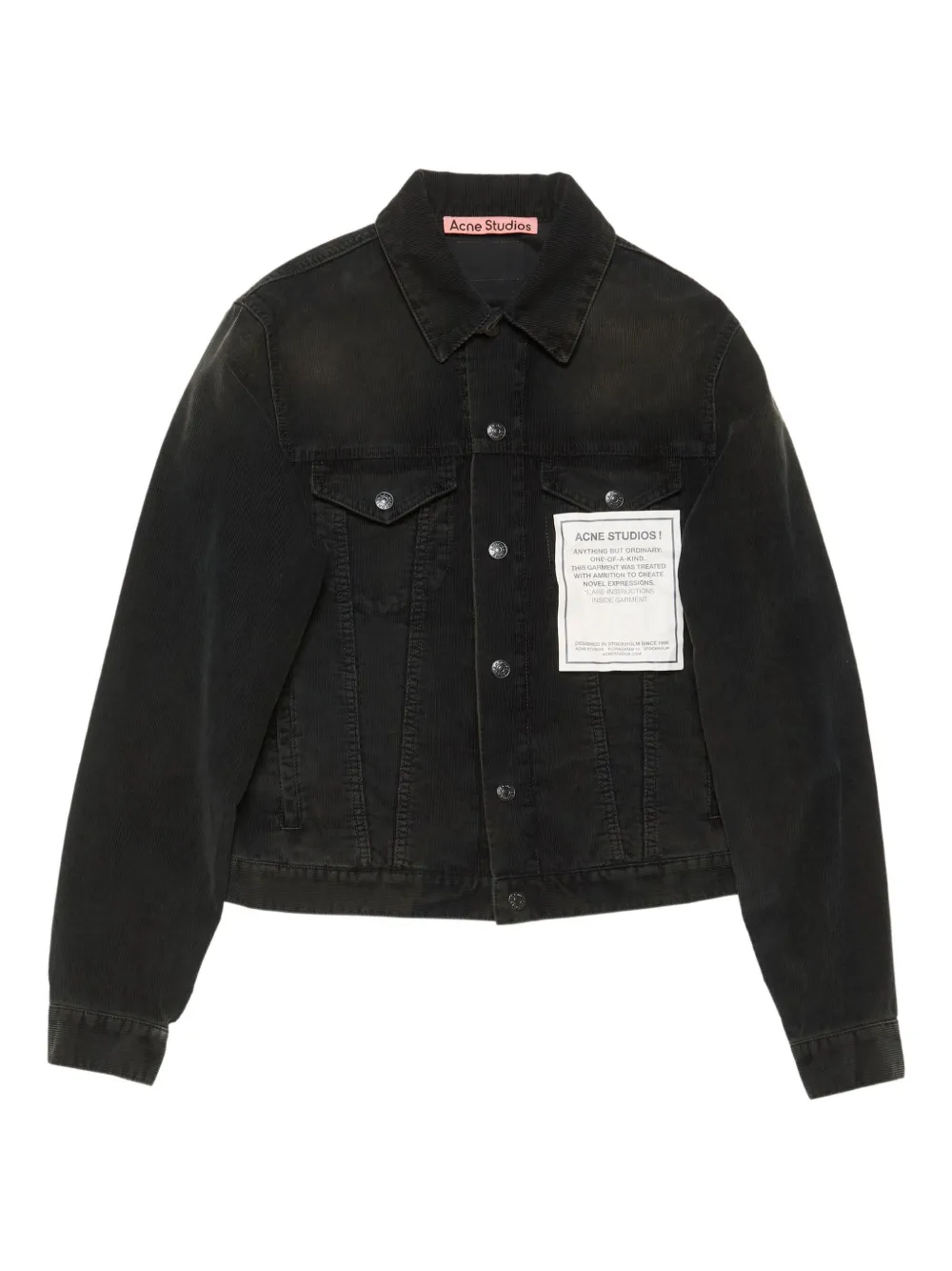 Acne Studios Button Denim Jacket In Blue