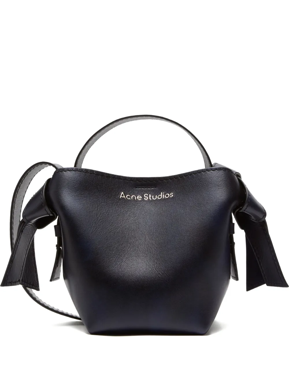 Acne Studios Mini Musubi Knot-detail Tote Bag In Black