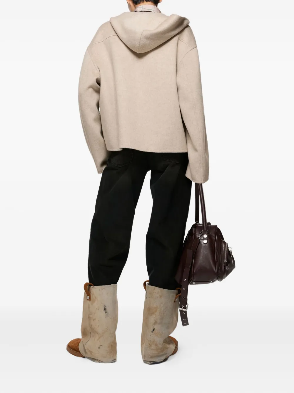 Acne Studios Hoodie met rits Beige