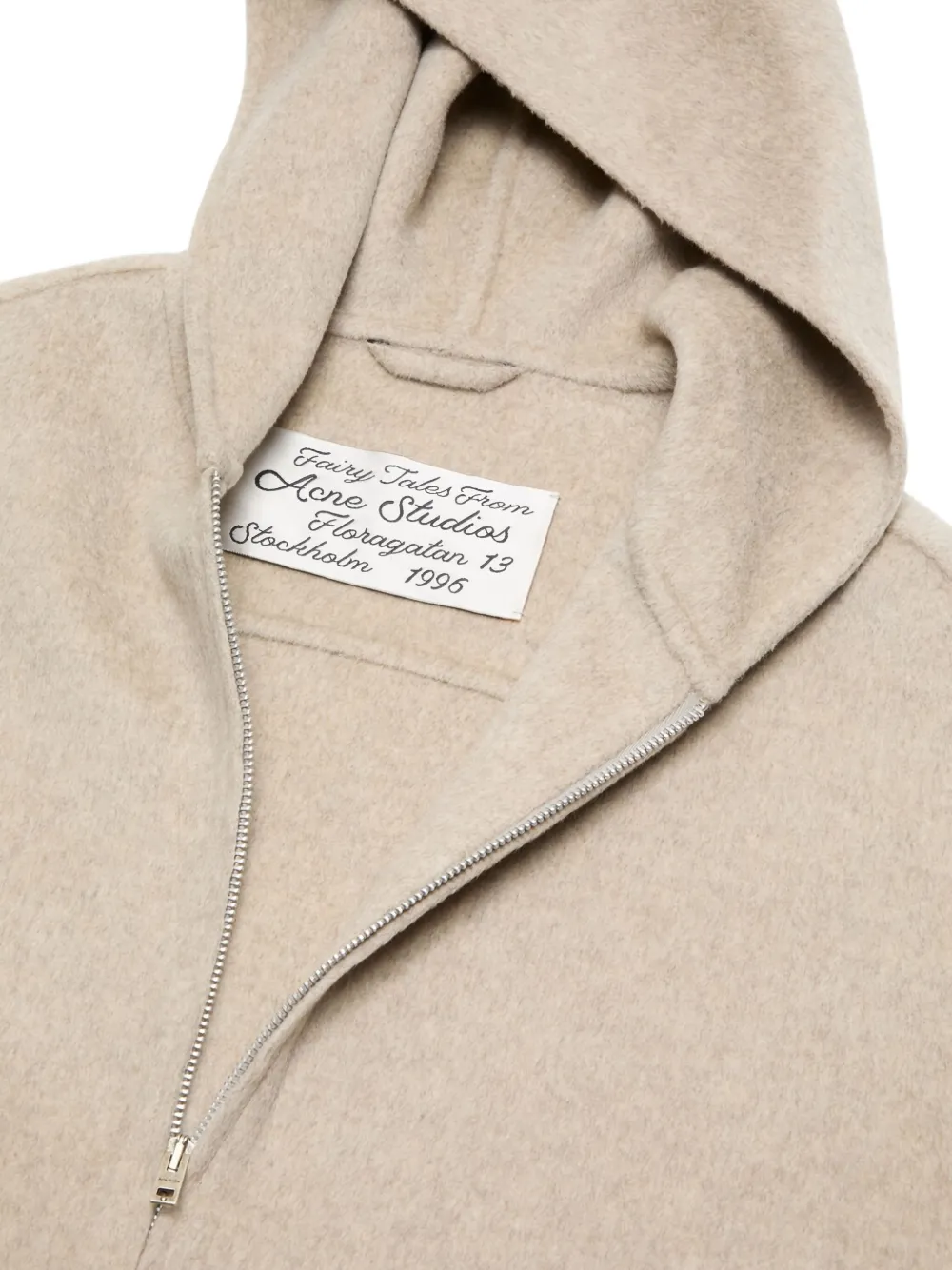Acne Studios Hoodie met rits Beige