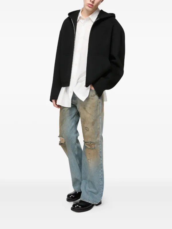 Acne Studios ホワイト パーカー Acne Studios】 ZIP SWEATER LOGO ジップパーカー ¥96,800(tax