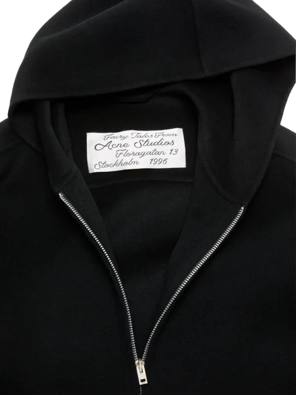 Acne Studios ジップアップ ニットパーカー | ブラック