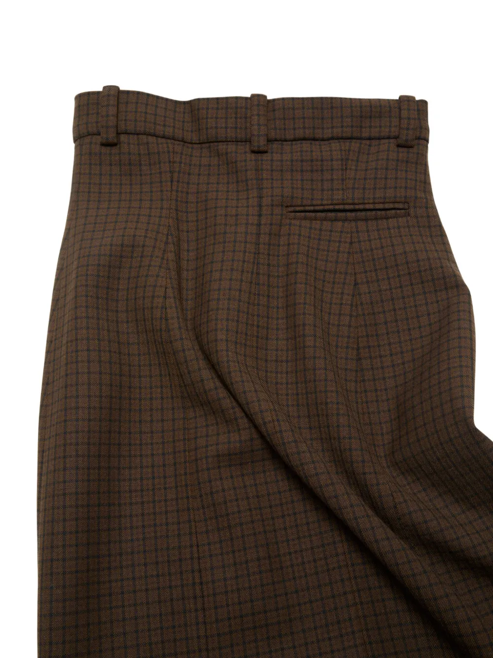 Acne Studios High-waisted Checked Skirt In Brown