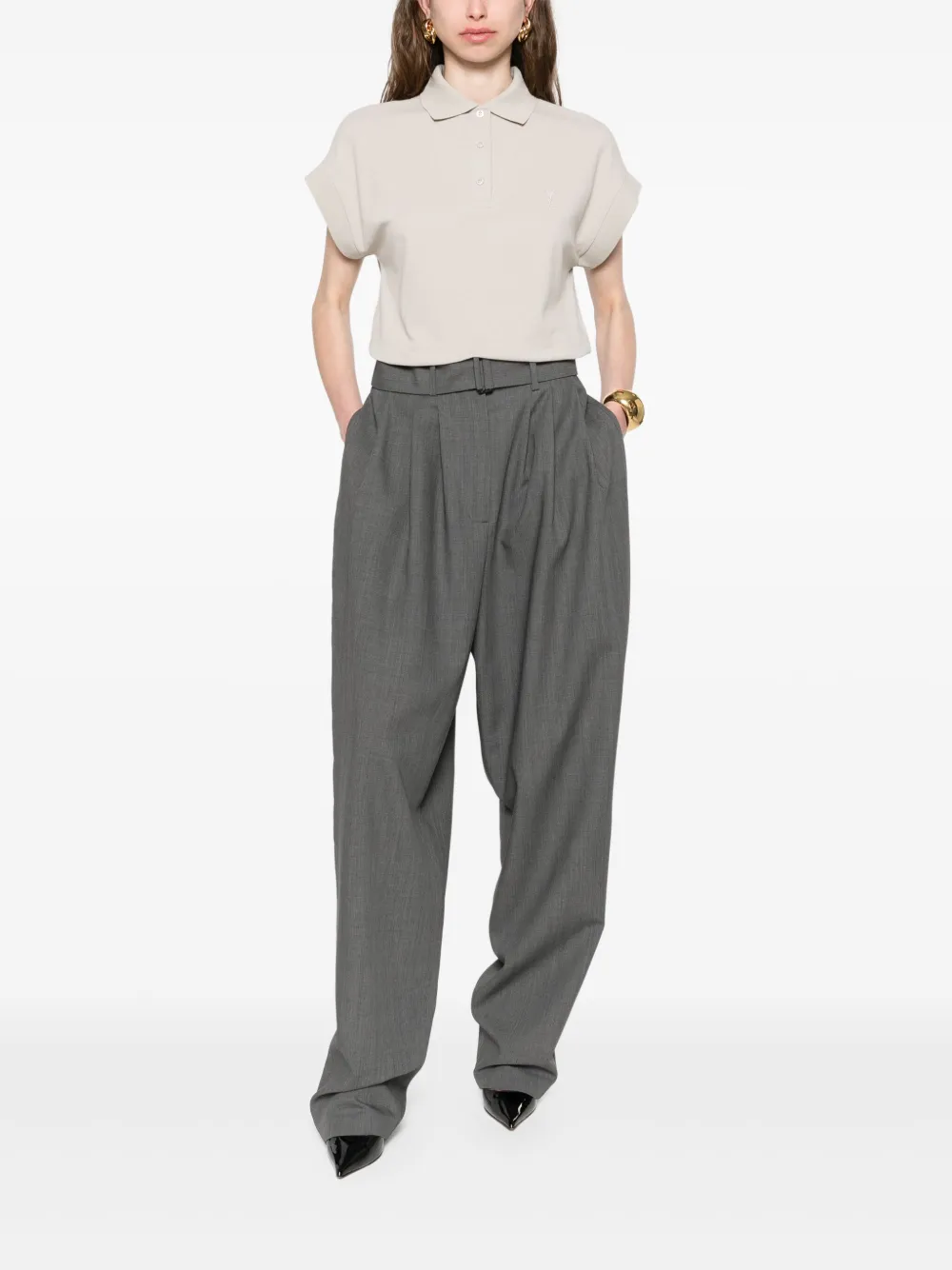 Saint Laurent Cassandre poloshirt - Beige