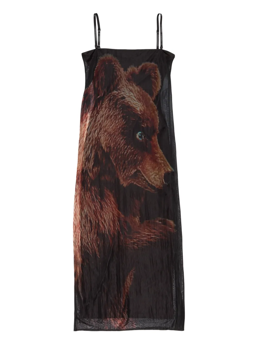Acne Studios bear-print slip dress - ブラック Acne Studios bear-print slip dress - ブラック