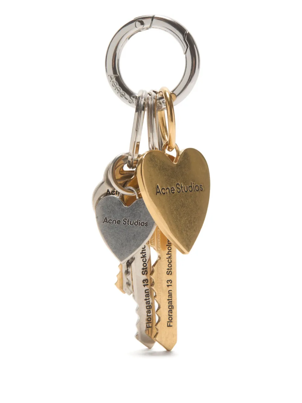 Acne Studios heart-shaped brass keyring | Image 2