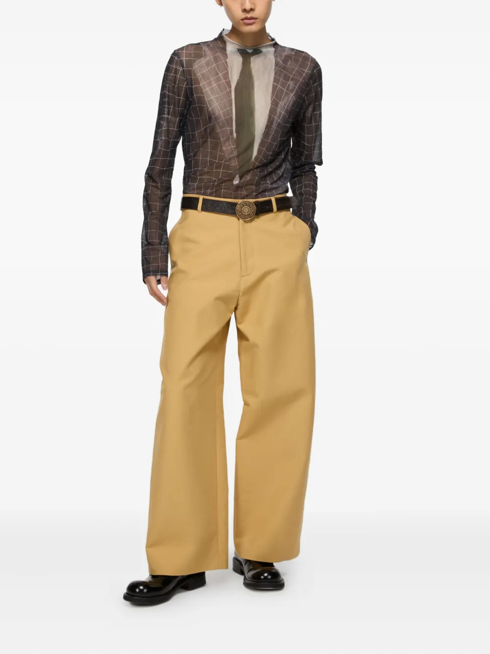 Acne Studios Broek van biologisch katoen Bruin