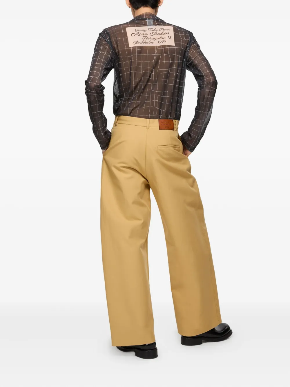 Acne Studios Broek van biologisch katoen Bruin