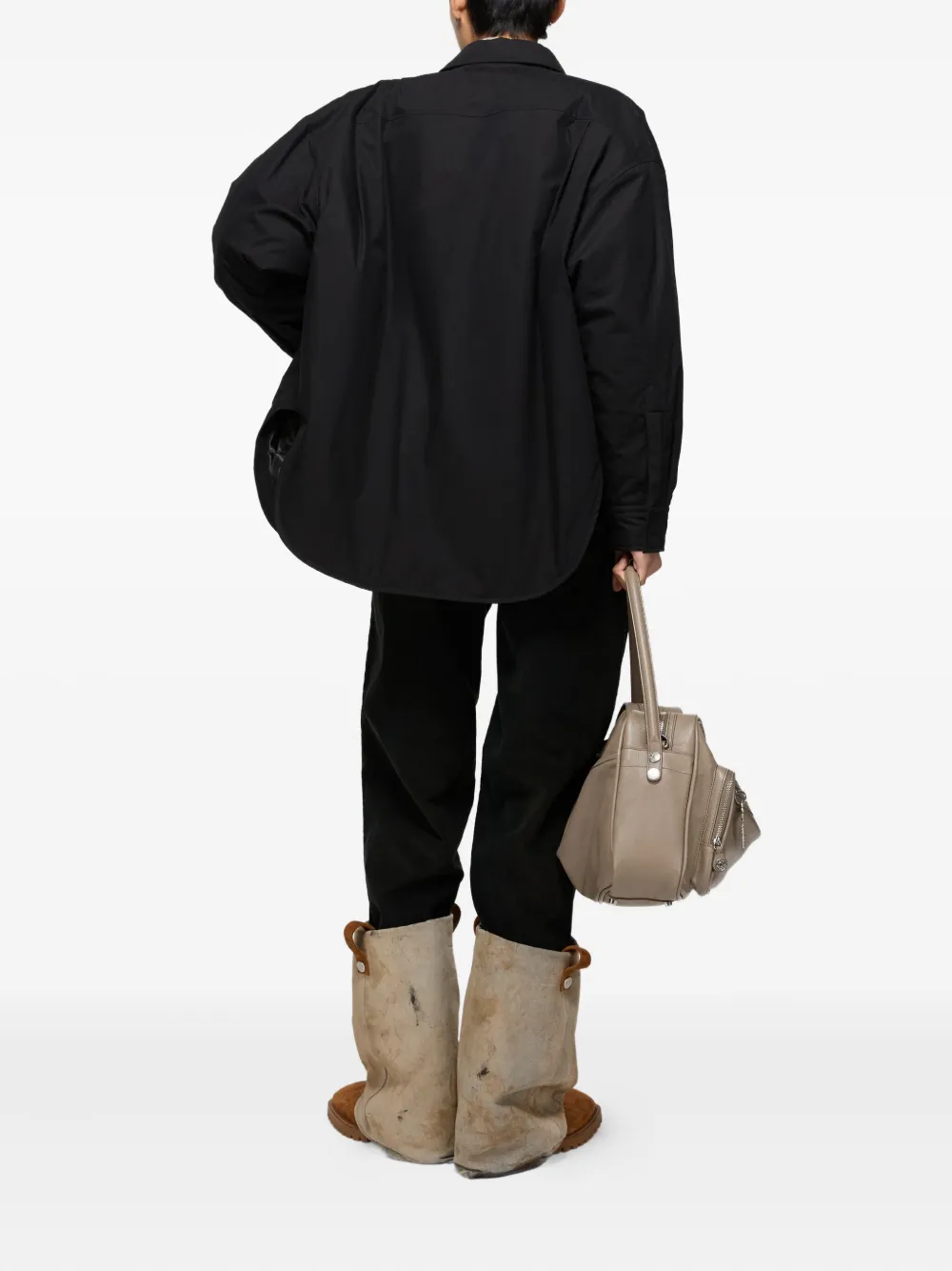 Acne Studios Katoenen gewatteerd shirtjack Zwart