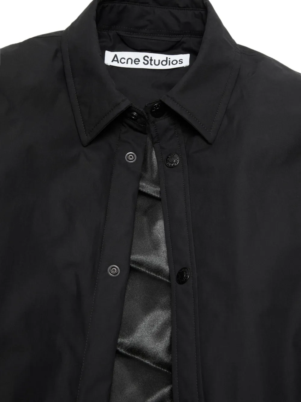 Acne Studios Katoenen gewatteerd shirtjack Zwart