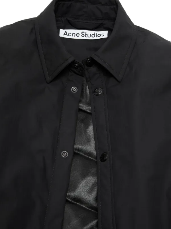 Acne Studios Cotton Padded Shirt Jacket Black FARFETCH IN