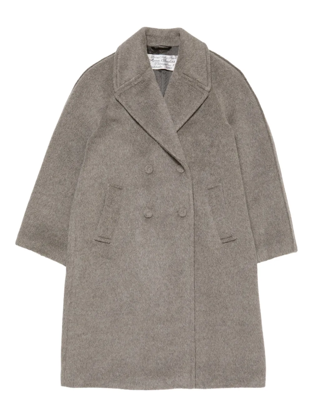 Acne Studios double-breasted wool-blend coat Grijs