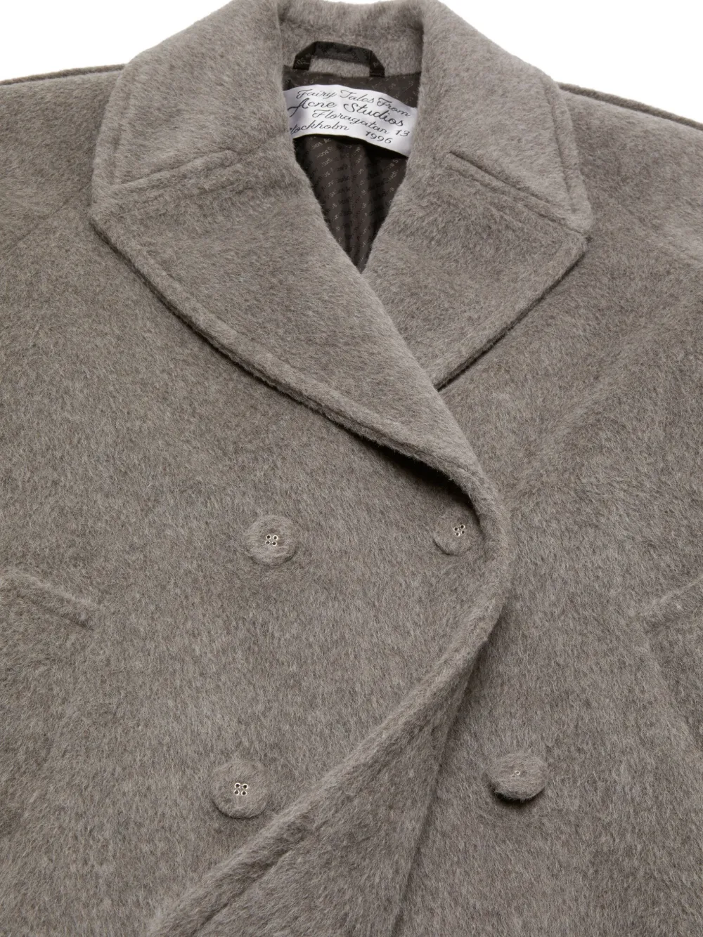 Acne Studios double-breasted wool-blend coat Grijs
