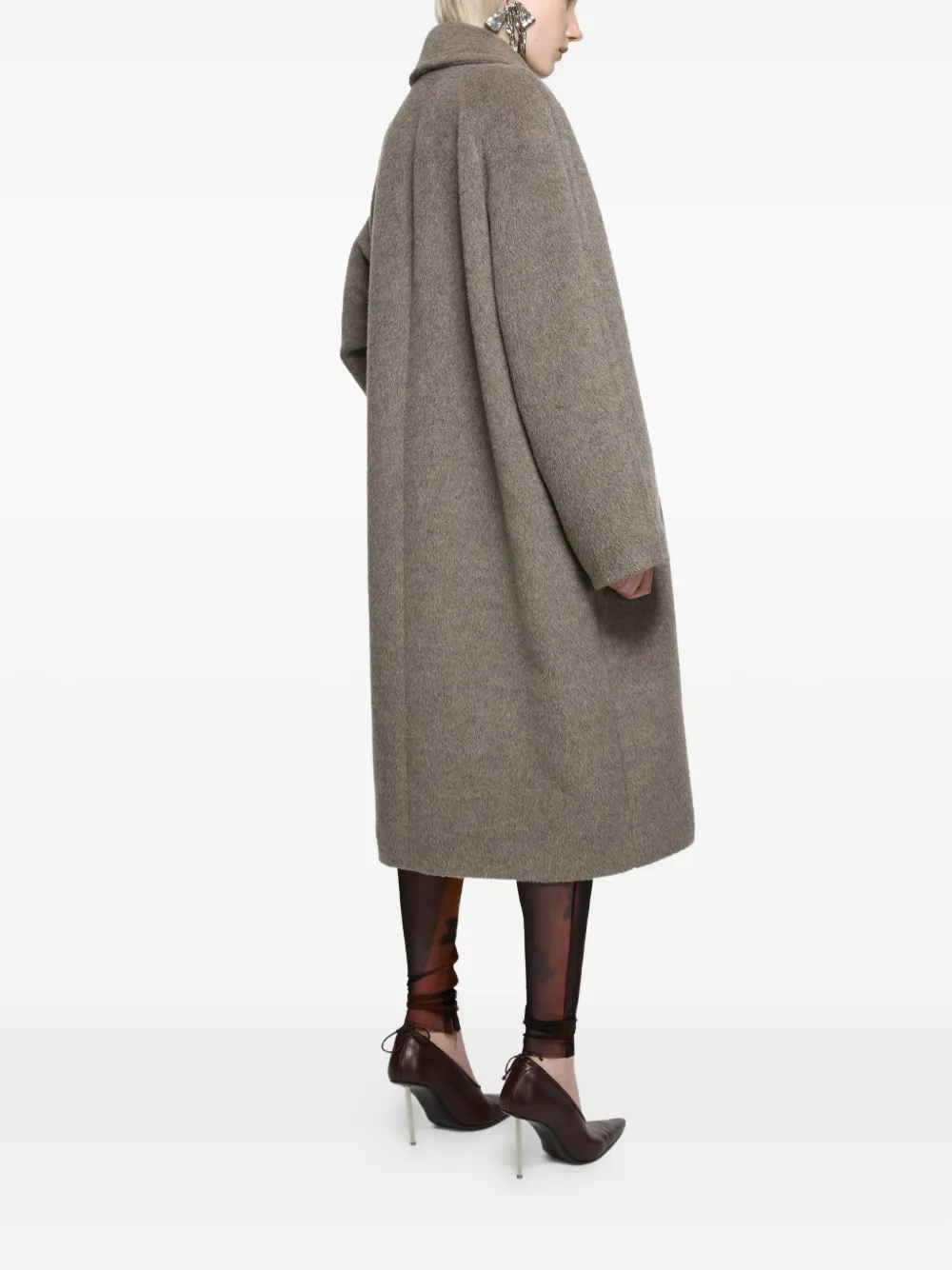 Acne Studios double-breasted wool-blend coat Grijs