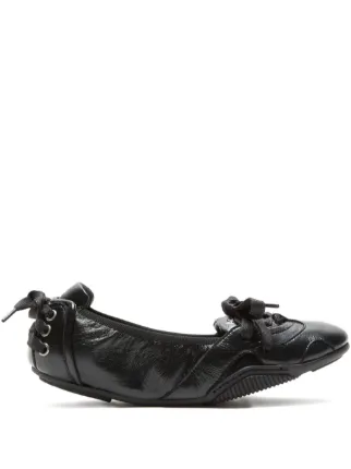 Acne Studios レースアップ レザースニーカー | ブラック | FARFETCH JP