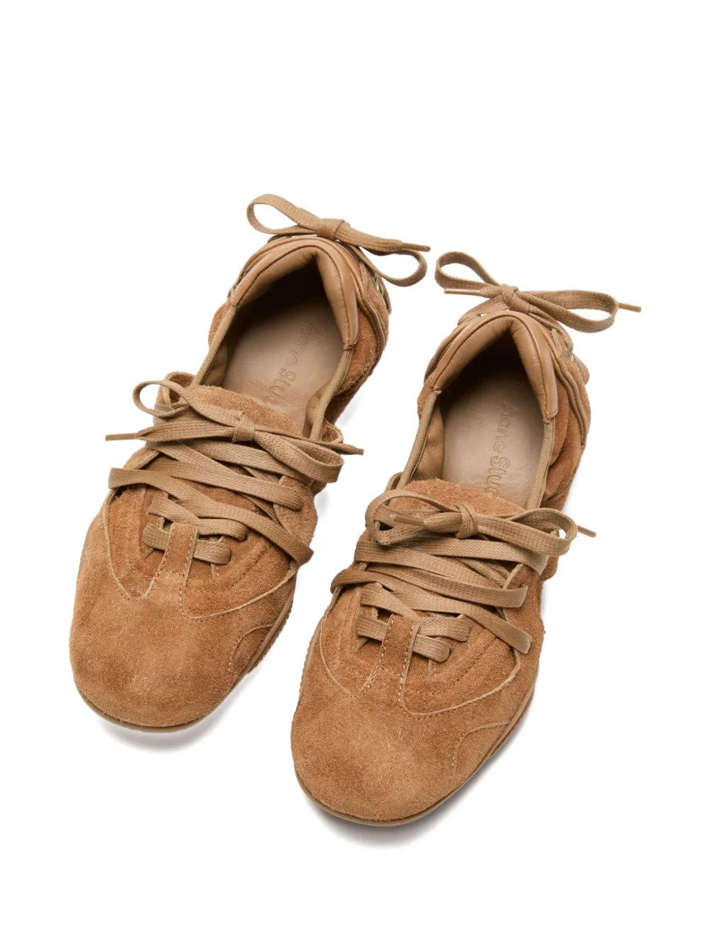 Acne Studios suede lace-up sneakers Brown