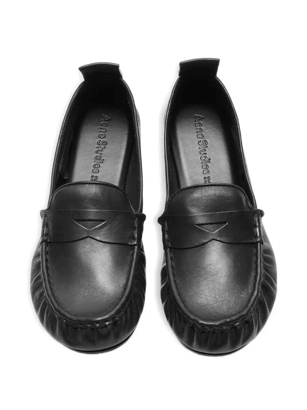 Acne Studios Penny-slot Leather Loafers In Multi