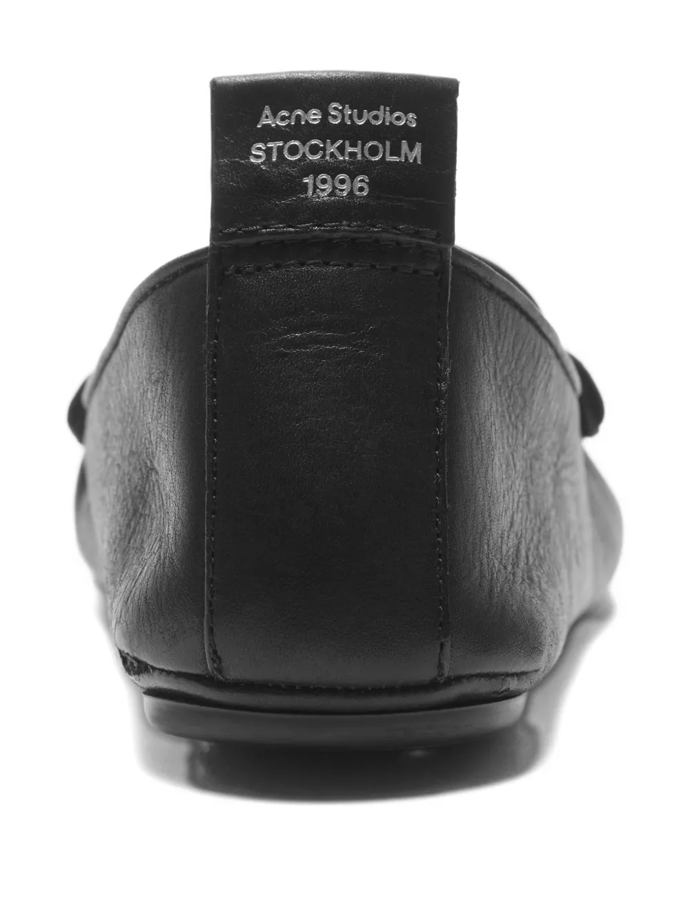 Acne Studios penny-slot leather loafers - Zwart